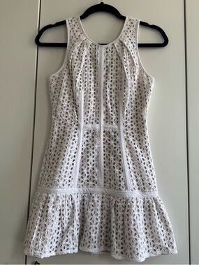 Urban Outfitters White Eyelet Mini Dress XS